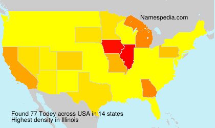 Surname Todey in USA Surname Todey in USA