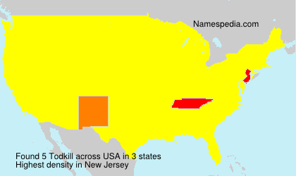 Surname Todkill in USA Surname Todkill in USA