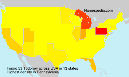 Surname Todorow in USA Surname Todorow in USA