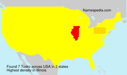 Surname Todro in USA Surname Todro in USA