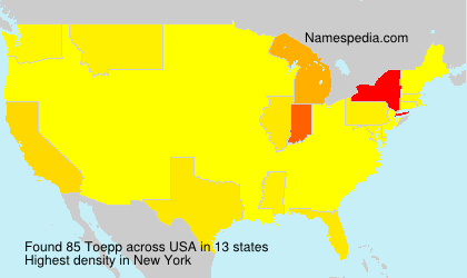 Surname Toepp in USA Surname Toepp in USA