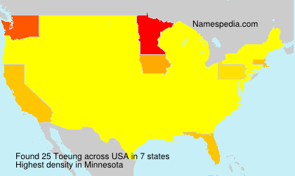 Surname Toeung in USA Surname Toeung in USA