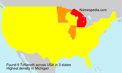Surname Toffanetti in USA Surname Toffanetti in USA