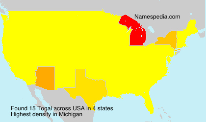 Surname Togal in USA Surname Togal in USA