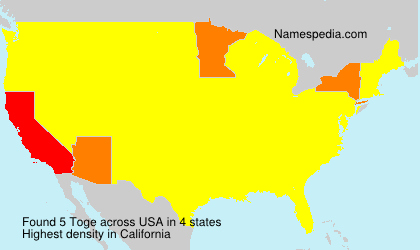 Surname Toge in USA Surname Toge in USA