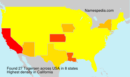 Surname Togersen in USA Surname Togersen in USA