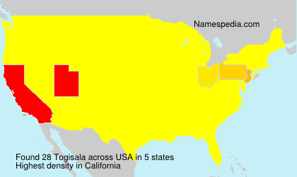 Surname Togisala in USA Surname Togisala in USA
