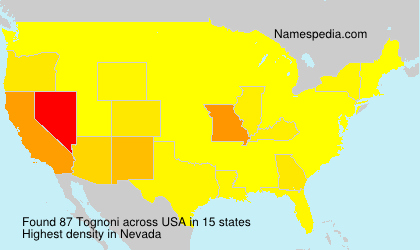 Surname Tognoni in USA Surname Tognoni in USA