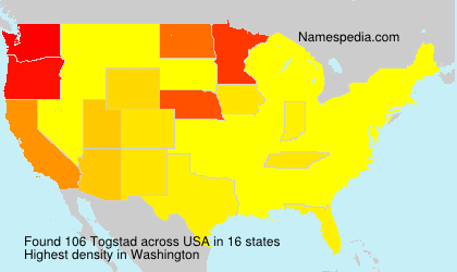 Surname Togstad in USA Surname Togstad in USA