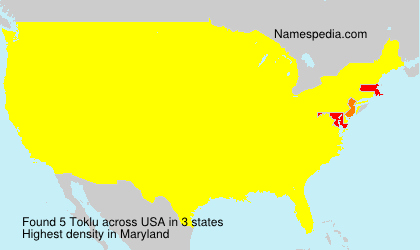 Surname Toklu in USA Surname Toklu in USA