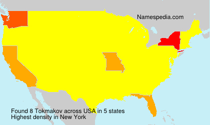 Surname Tokmakov in USA Surname Tokmakov in USA
