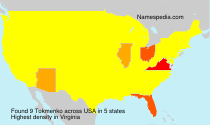 Surname Tokmenko in USA Surname Tokmenko in USA