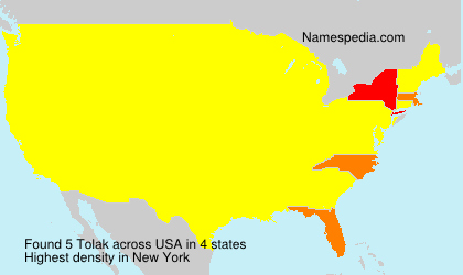 Surname Tolak in USA Surname Tolak in USA