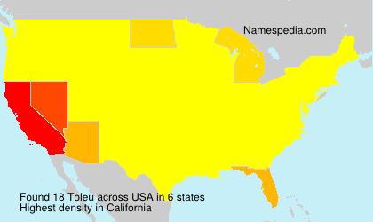 Surname Toleu in USA