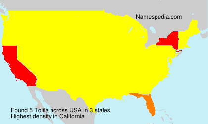 Surname Tolila in USA