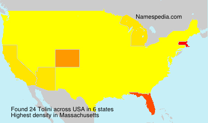 Surname Tolini in USA Surname Tolini in USA