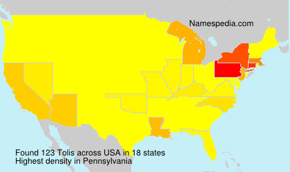 Surname Tolis in USA Surname Tolis in USA
