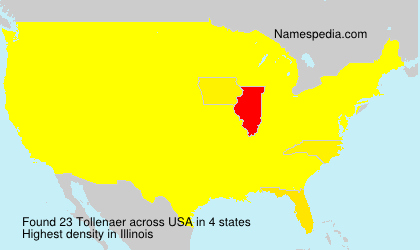 Surname Tollenaer in USA Surname Tollenaer in USA