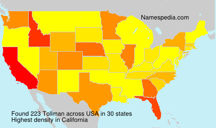 Surname Tollman in USA