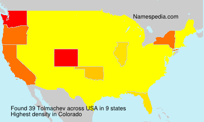 Surname Tolmachev in USA Surname Tolmachev in USA