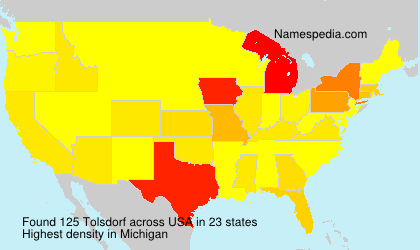 Surname Tolsdorf in USA