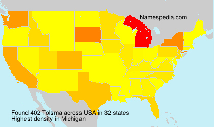 Surname Tolsma in USA Surname Tolsma in USA