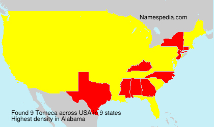 Surname Tomeca in USA Surname Tomeca in USA