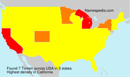 Surname Tomen in USA Surname Tomen in USA
