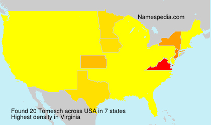 Surname Tomesch in USA Surname Tomesch in USA