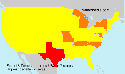 Surname Tomesha in USA Surname Tomesha in USA