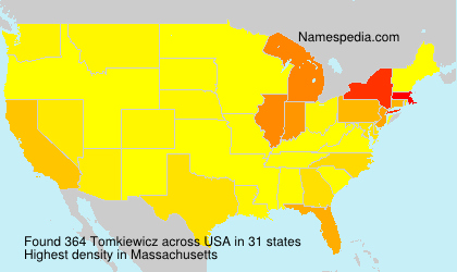 Surname Tomkiewicz in USA Surname Tomkiewicz in USA
