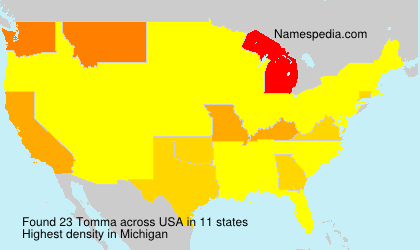 Surname Tomma in USA Surname Tomma in USA