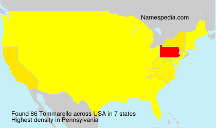 Surname Tommarello in USA Surname Tommarello in USA