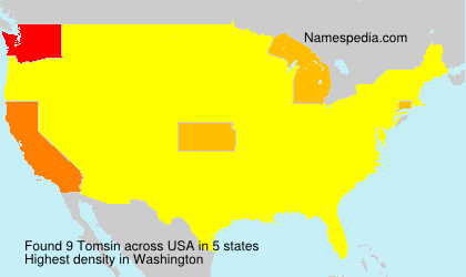 Surname Tomsin in USA Surname Tomsin in USA