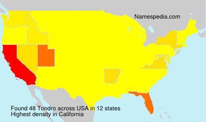 Surname Tondro in USA Surname Tondro in USA