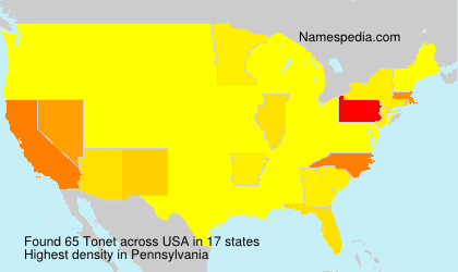 Surname Tonet in USA Surname Tonet in USA