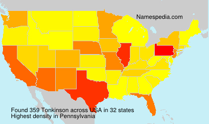 Surname Tonkinson in USA Surname Tonkinson in USA