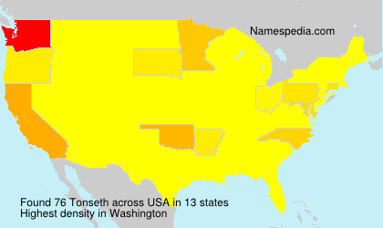 Surname Tonseth in USA Surname Tonseth in USA