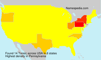 Surname Tonsic in USA Surname Tonsic in USA