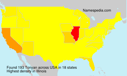Surname Tonyan in USA Surname Tonyan in USA
