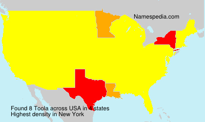 Surname Toola in USA Surname Toola in USA