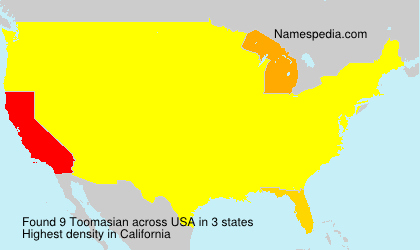Surname Toomasian in USA Surname Toomasian in USA