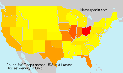 Surname Toops in USA Surname Toops in USA