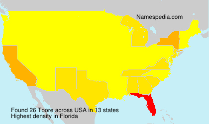 Surname Toore in USA Surname Toore in USA