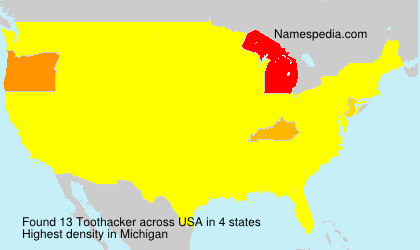 Surname Toothacker in USA Surname Toothacker in USA