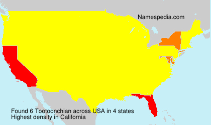 Surname Tootoonchian in USA Surname Tootoonchian in USA