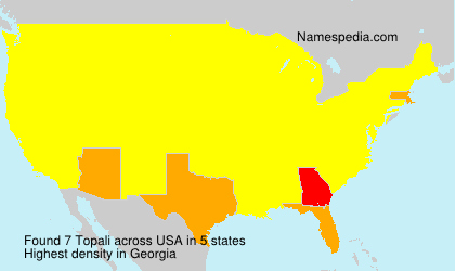Surname Topali in USA Surname Topali in USA