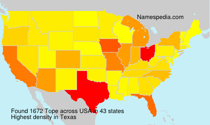 Surname Tope in USA Surname Tope in USA