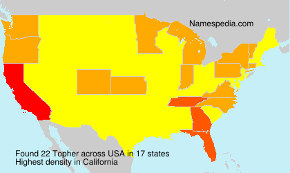 Surname Topher in USA