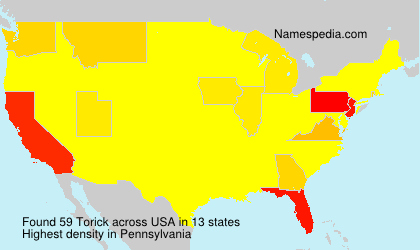 Surname Torick in USA Surname Torick in USA